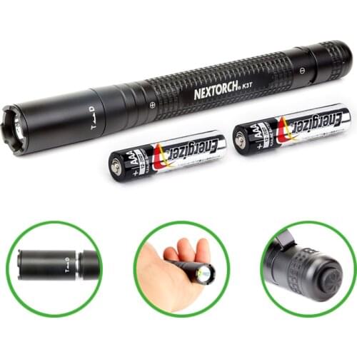 NEXTORCH K3T 215 Lumen Waterproof LED Flashlight Ultra Bright Tactical Penlight Torch for Camping Self-defense