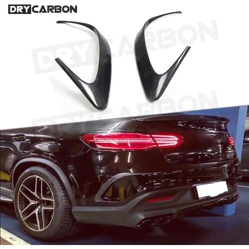 For Mercedes Benz GLE Class C292 Coupe GLE63 AMG Carbon Fiber Rear Bumper Trims Side Air Vents Canards Cover 2015-2019 FRP