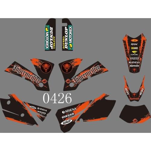 0426 Motorcycle Team Graphic & Backgrounds Decal Stiker Kits for KTM EXC 2004
