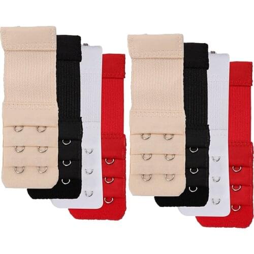 1-10PC 2 Hooks Bra Extender for Womens Elastic Bra Extension Strap Hook Clip Expander Adjustable Belt Buckle Underwear