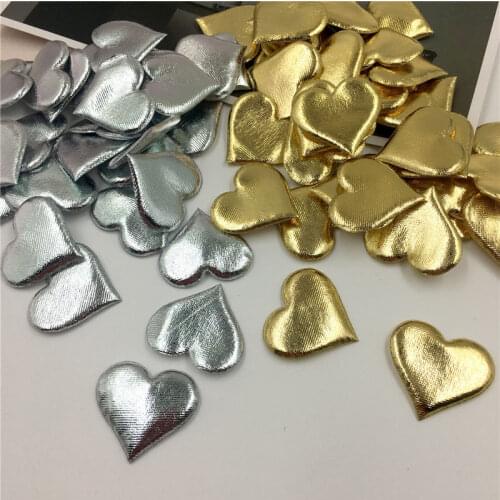 100Pcs 3.5cm Bronzing Sponge Heart Shaped Confetti Petals For Wedding Marriage Party Christmas Table Decoration Home Decor 62471