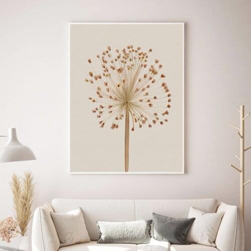 Abstract Botanical Print Floral Illustration Boho Neutral Wall Decor Plants Minimalist Poster Gallery Wall Art Canvas Painting