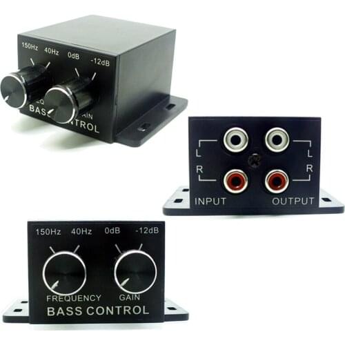 Car Auto Power Amplifier Audio Regulator Bass Subwoofer Equalizer Crossover Controller Adjust Line Level Volume Amplifier