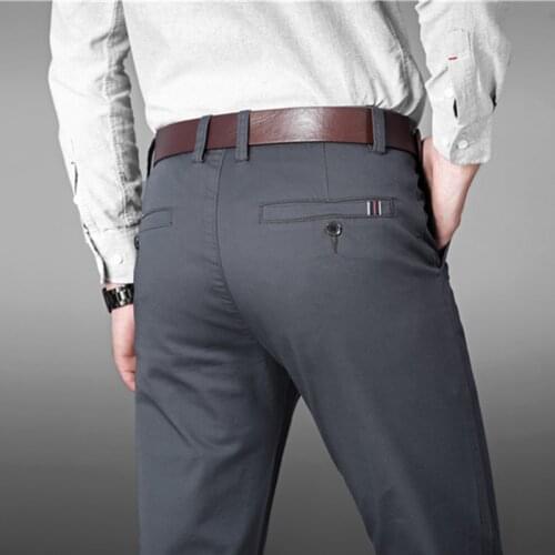 Brand 2021 four season Classic High quality Mens Casual Pants Trousers Men Casual Pants Business Straight Size 38 40 42 44 46
