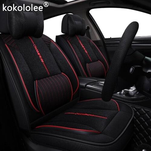 Kokololee fabric car seat cover For dongfeng ax7 mitsubishi pajero vw fox passat b4 b5 b5.5 b6 b7 b8 peugeot 4008 car set cover