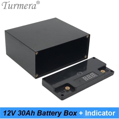 12V 30Ah Battery Box Storage Case with Capacity Indicator Build 48Piece 18650 Battery for Uninterrupted Power Supply 12V Turmera