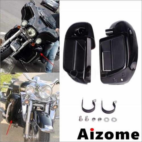 Black ABS Leg Lower Vented Cover Speaker Fairing Cover For Harley Touring Trike Road King Electra Glide CVO Street Glide 14-2020