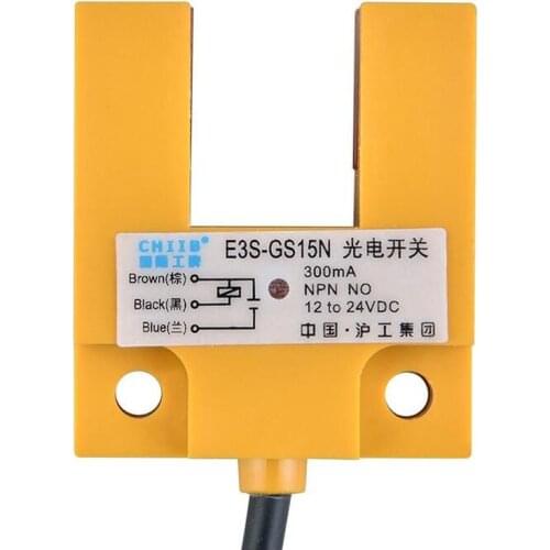 E3S-GS15N slot type photoelectric switch NPN DC three-wire normally open detection distance 15MM sensor
