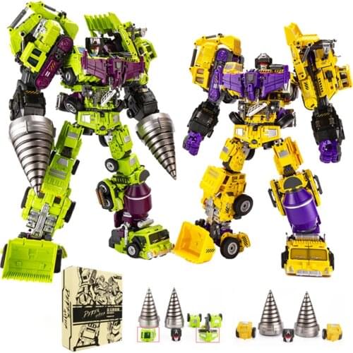 JINBAO 8008 GT Devastator Transformation Action Figure Toy IDW Oversize 6IN1 Movie Model Deformation Car Robot KO Scrapper Figma