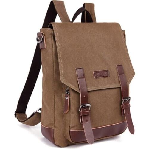 ETN BAG 050416 good quality student schoolbag unisex women men vintage canvas backpack