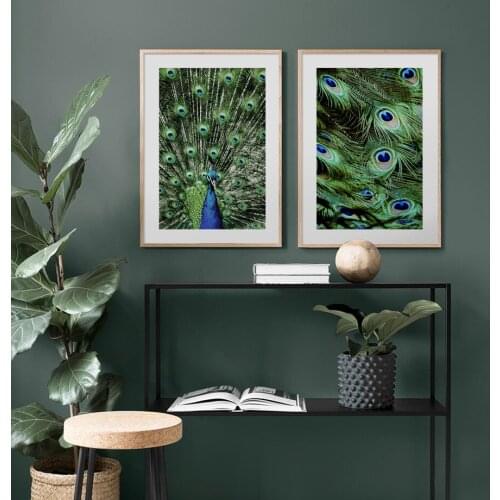 Emerald Feather Photography Nordic Posters And Prints Wall Art Paper Painting Wall Pictures For Living Room Home Decor