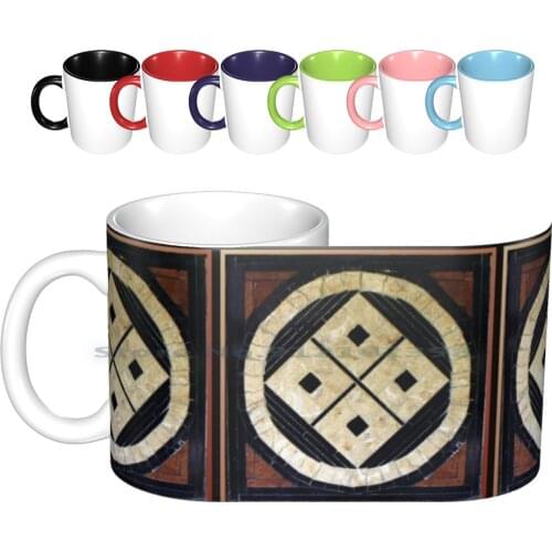 Hakko Ryu Kamon Ceramic Mugs Coffee Cups Milk Tea Mug Mosaic Jujitsu Hakko Ryu Japanese Jujutsu Symbol Kamon Montsuke Monsuke