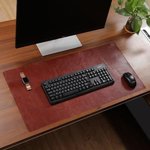 Genuine Leather Cowhide Mouse Pad Durable Scratch Resistant Anti-slip Waterproof Table Mat Brown Black Green Leather Pads