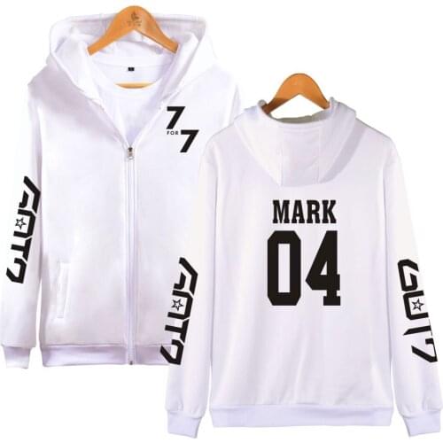 KPOP GOT7 The Same Style Zipper Hoodies Sweatshirt Men/women Autumn Winter Hoodie Sweatshirts Teenage Jacket Coat Streetwear