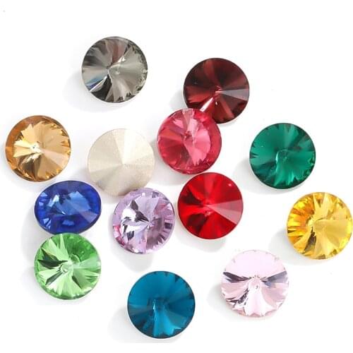 XiChuan 10Pcs Round Loose Rhinestones 6mm 8mm 10mm 12mm 14mm Glass Rhinestones For Clothing Rhinestones Decoration Crystal DIY