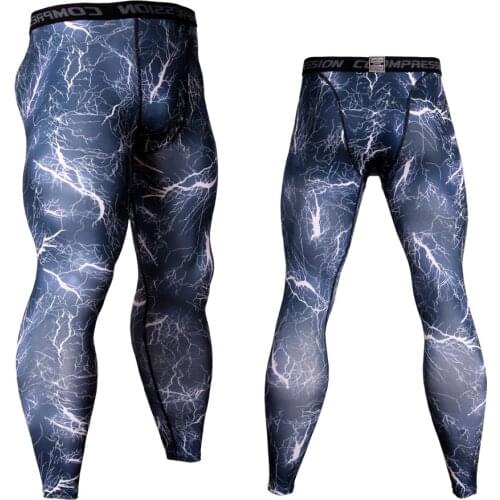 Mens Casual Pants New Sports Pants Compression Tights High Elastic Breathable Male Trousers Camo Gym Leggings Men Running