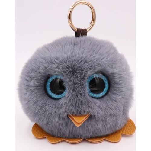 Hot Sale 1pc 10CM Cute bird Keychain Pendant Women Key Ring Holder Pompoms Key Chains For Gift Dropshipping Jewelry