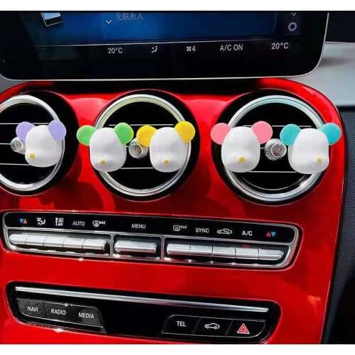 New Gypsum Car Interior Decoration Car Air Freshener Cartoon Bear Auto Air Conditioner Outlet Fragrance Perfume Clip Accessories