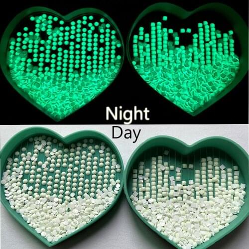 New Glow In Dark Resin Stone DMC 5200 Square Round Drills For 5D DIY Diamond Painting Embroidery Rhinestone Mosaic Accessories