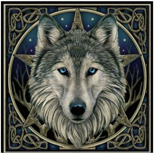Wolf Animal Handmade Needlework Sets For Embroidery kits DIY Cross Stitch Kits Crafts 14CT Unprinted Home Decor wall Arts