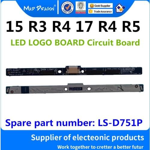 MAD DRAGON Brand Laptop NEW LED LOGO BOARD Circuit Board LOGO Light board For Dell ALIENWARE 15 R3 R4 17 R4 R5 LS-D751P