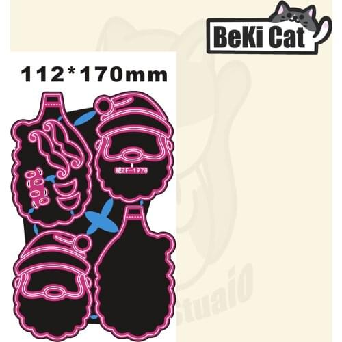 Santa Keychain Tag cutting die file Original Stencils for DIY Scrapbooking photo album Decorative DIY Paper Cards