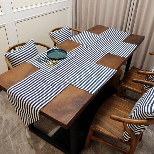 Stripe Table Runners Simple modern table runner Cushion Cover Napkins For home table Outdoor Wedding Party Table runners Decorat