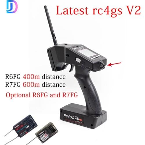 RadioLink RC4GS 2.4G 4CH 400M/600M Distance Remote Controller Transmitter + R6Fg Gyro Inside Receiver for RC Car Boat