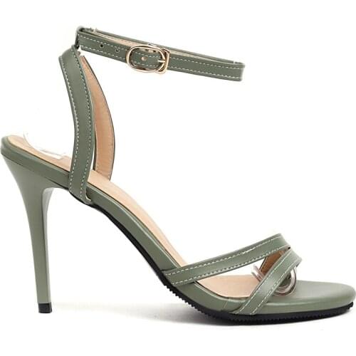 Womens Sandals Summer Shoes for Women 2021 Fashion Designer Luxury Ladies 9.5cm Super High Heels Plus Size 44 45 46 Wholesale