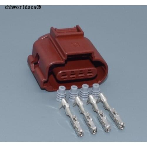 Shhworldsea 4pin 1.5mm temp sensor plug 8K0 973 704 A auto deflation valve waterproof connector 8K0973704A for vw