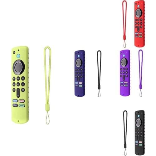 HOT For Fire TV Stick 3Rd Generation Voice Remote Control Silicone Case Light Weight Non-Slip Shockproof with Strap