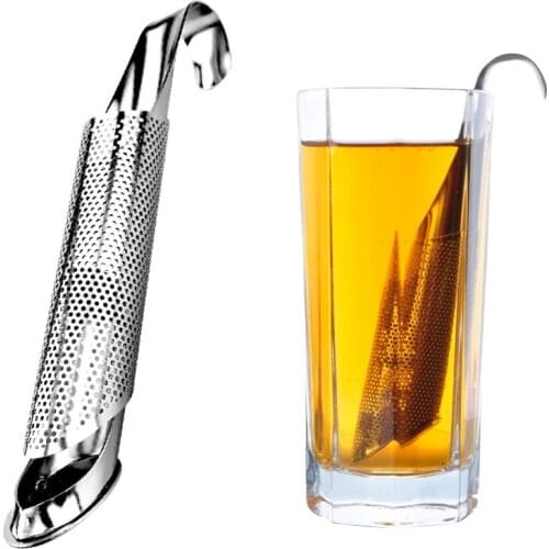 Creative Pipe Design Tea Strainer With Hook Tea Strainer Stainless Steel Loose Tea Leaf Infuser Mulling Spices Filter Tea Set