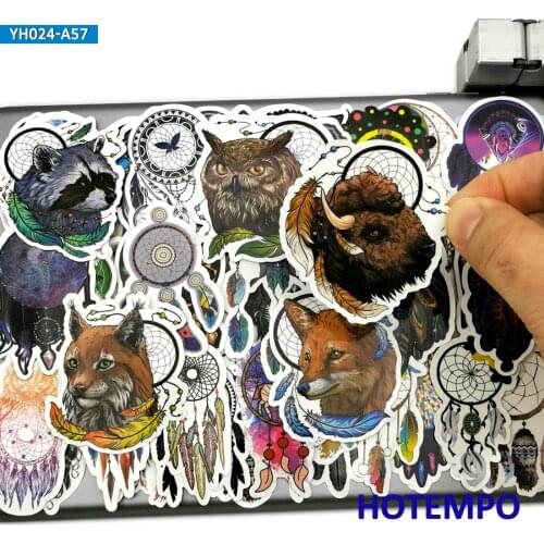 57pcs Dreamcatcher Traditionally Native American Culture Cute Stickers for Children Kids Mobile Phone Laptop Skateboard Stickers