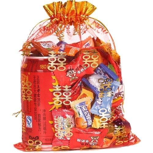 Wedding wedding celebration supplies Suzhou and Hangzhou yarn bag candy bag creative Chinese style candy candy bag candy box