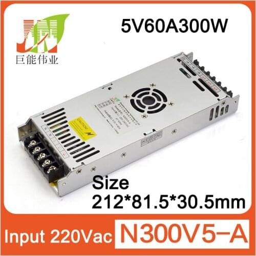 5V 300W Ultra-thin LED display power supply,Size:212 x 83 x 30mm,indoor and outdoor full-color LED display power supply