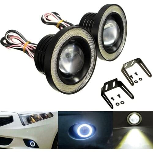 2pcs 30W Waterproof Angel Eyes Fog Light 76mm 3inches 12V Universal LED DRL Driving Light Car Fog Lamp for CAR SUV ATV Off Road