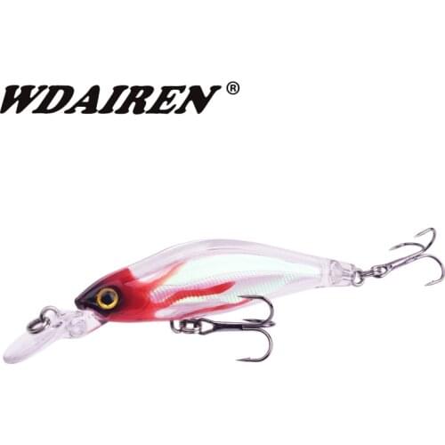WDAIREN Minnow Fishing Lures 83mm 6.2g 3D Eyes Bass Crankbait Wobblers Swimbait Artificial Plastic Hard Bait Fishing Tackle