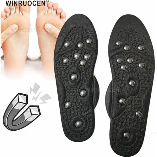 WINRUOCEN 22 magnets Unisex Magnetic Health Massage Insoles Foot Acupressure Shoe Pads Therapy Slimming Insoles for Weight Loss