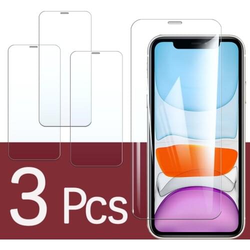 3PCS protective glass for Iphone 13 12 11 pro max screen protector on for apple phone11 iphone 13 12 mini screen protector glass