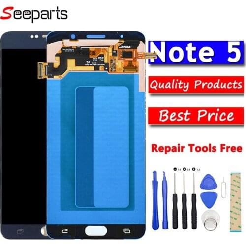 100% Tested Warranty 2560x1440 For 5.7" SAMSUNG GALAXY NOTE 5 LCD Note 5 LCD Touch Screen Digitizer Assembly For Samsung Note 5