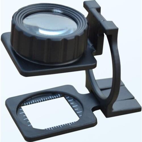 10X 28mm Hand-held Textile Fabrics Special Magnifiers Foldable Portable Loupe Reading Magnifying Glass Lens Pocket Magnifier