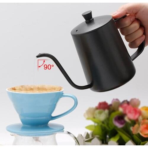 600ml Coffee Stainless Steel Long Narrow Spout Gooseneck Kettle Coffee Tea Pot Coffee Maker Coffeeware Kitchen Tools