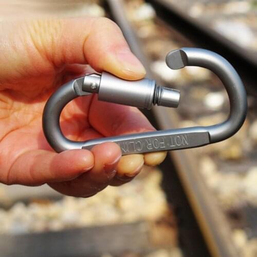 6x Backpack D-ring Snap Buckle Camping Aluminum Alloy Carabiner Keychain Outdoor Camping Portable Outdoor Elements