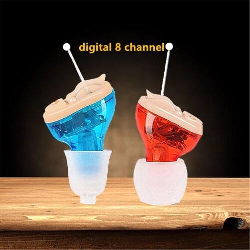 8 Channel Mini CIC Digital Invisible Hearing Aid Ear Sound Amplifier In The Ear Tone Volume Adjustable Hearing Aids Dropshipping