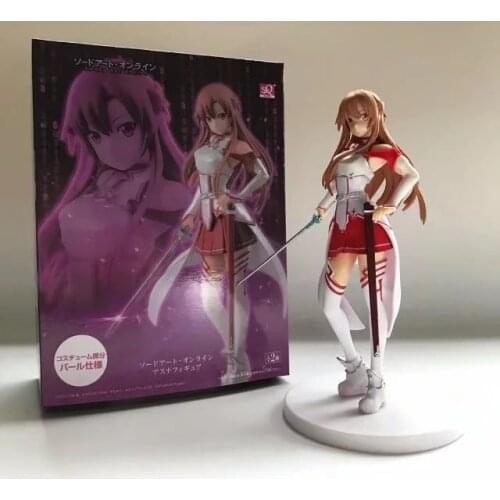 Anime Sword Art Online Yuuki Asuna White Clothes PVC Figure Model Toy No Box New