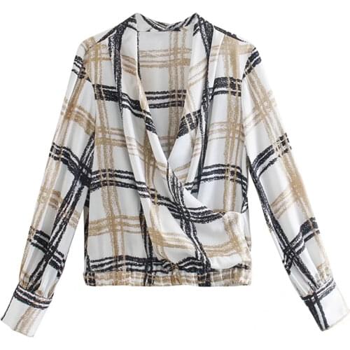 Блузки в клетку Daveanddi China At AliExpress