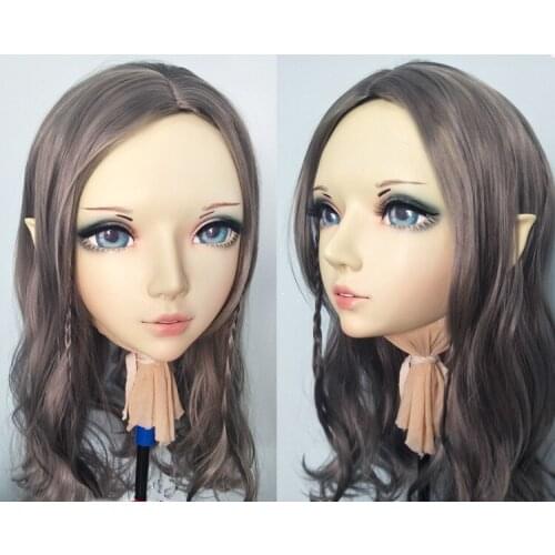 DM118) Women Sweet Resin BID Japanese Anime Kigurumi Cosplay Mask