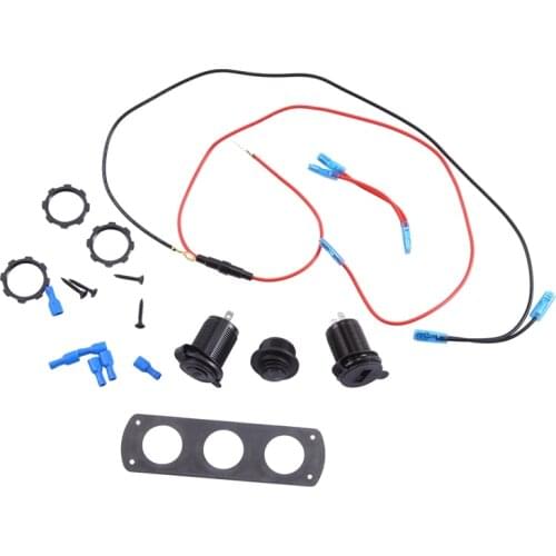 Dual Qc3.0 Cigarette Lighter Socket Distributor, 250W Waterproof 12V Dual Usb Charger Power Adapter Socket, With Aluminum Dual U