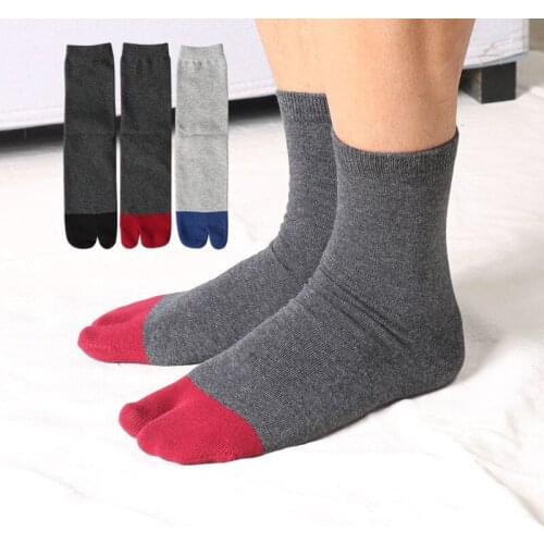 Two Finger Socks 2 Toe Split Toe Socks Cotton Men Autumn And Winter Cool Novelty Socks