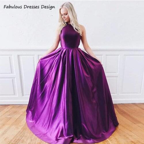 Purple Criss Cross Backless Prom Dresses Long A Line 2021 Chic Evening Dress Party For Women Customize Robe De Soirée